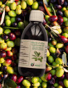 Huile d'olive extra vierge enrichie au C60 – flacon en verre ambré. Antioxydant puissant pour la vitalité et la longévité