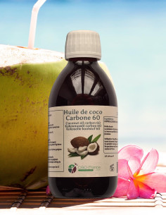 Elixir of fractionated coconut oil enriched in carbon 60 - Antioxidant