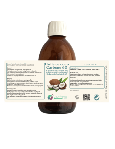 Huile de coco C60 antioxydante 250ml – beauté, énergie et jeunesse cellulaire 2